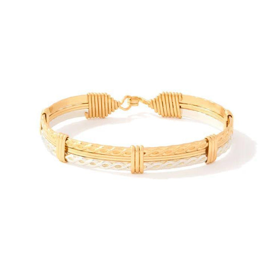 Forever and Always Bracelet Gold w/ Sterling Silver