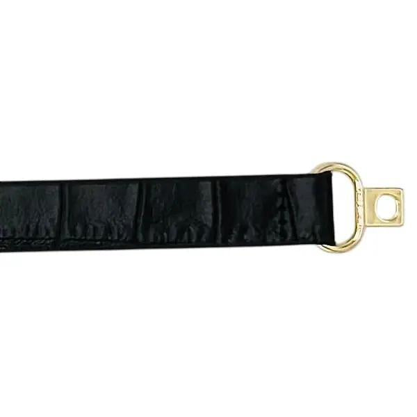 Garland Thin Black Leather Belt