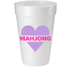 Heart Mahjong Foam Cups