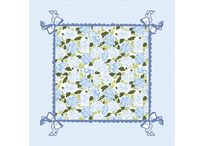 Hydrangea Mahjong Playing Mat