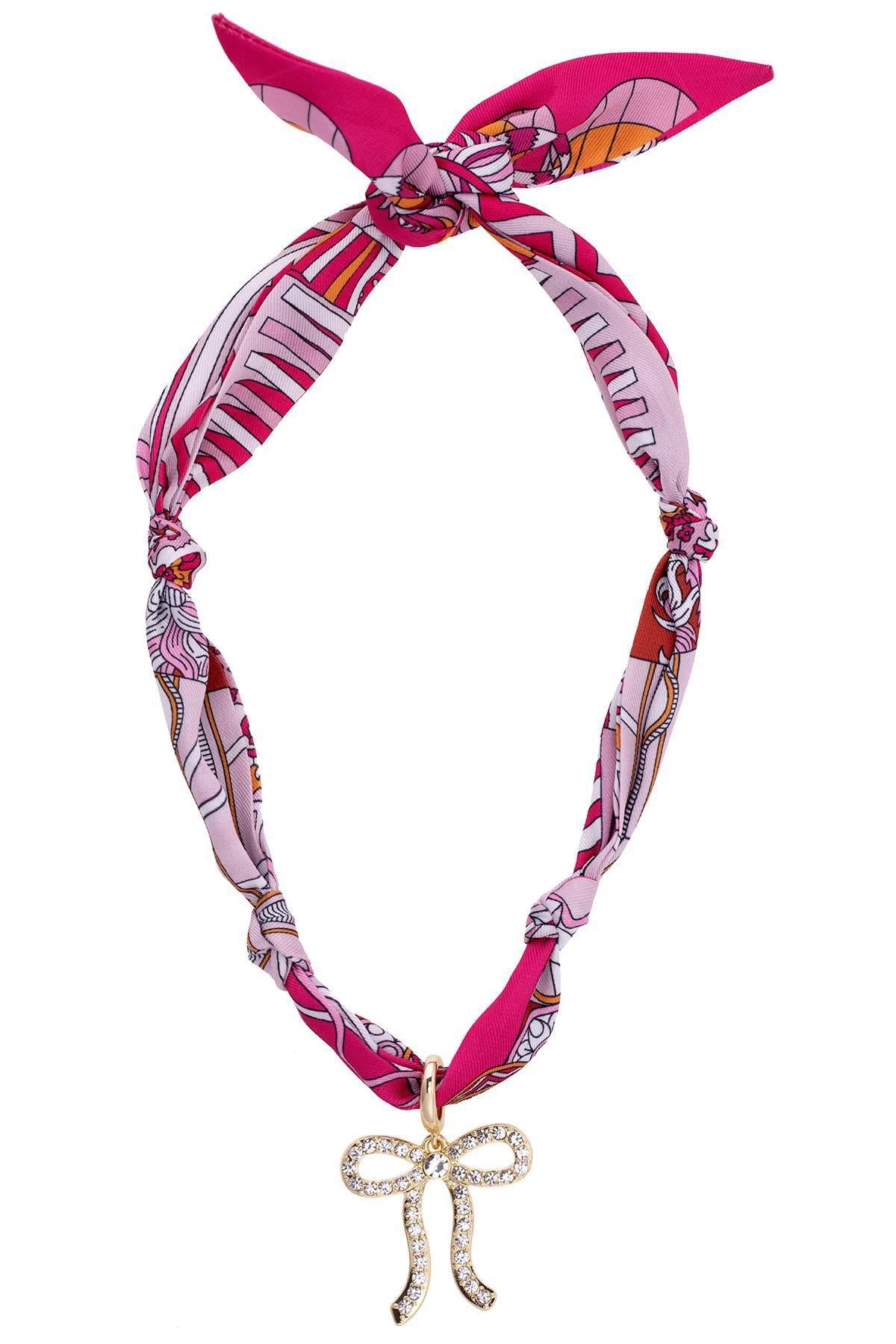 CHARMED By Canvas Scarf Necklaces with Charm