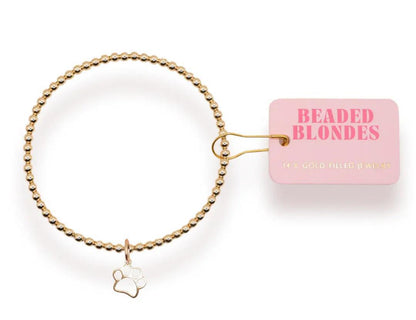 Gold Paw Charm Bracelet