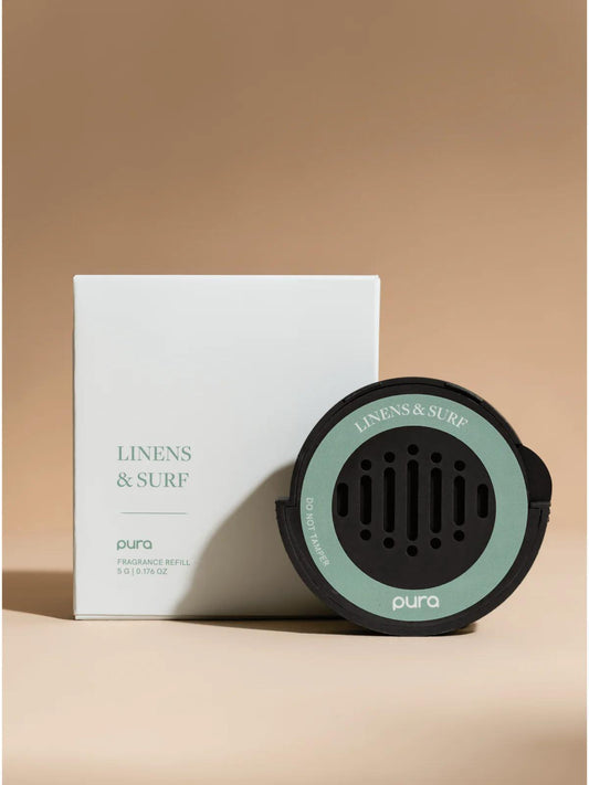 Pura Car Diffuser Refill - Linens & Surf