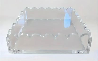Acrylic Scalloped Decor Tray