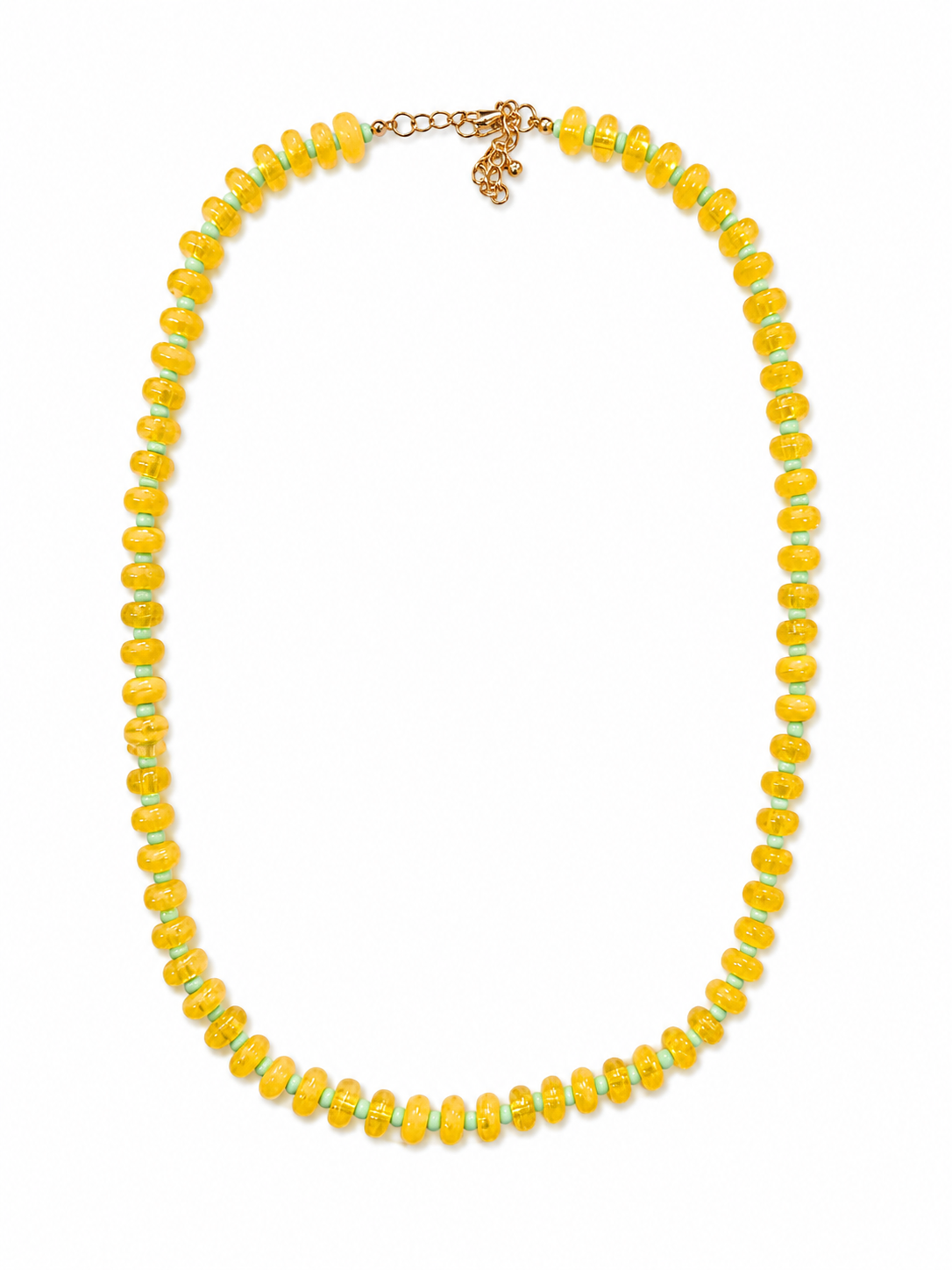 Multi Beaded Necklace with Charm