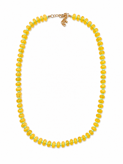 Multi Beaded Necklace with Charm