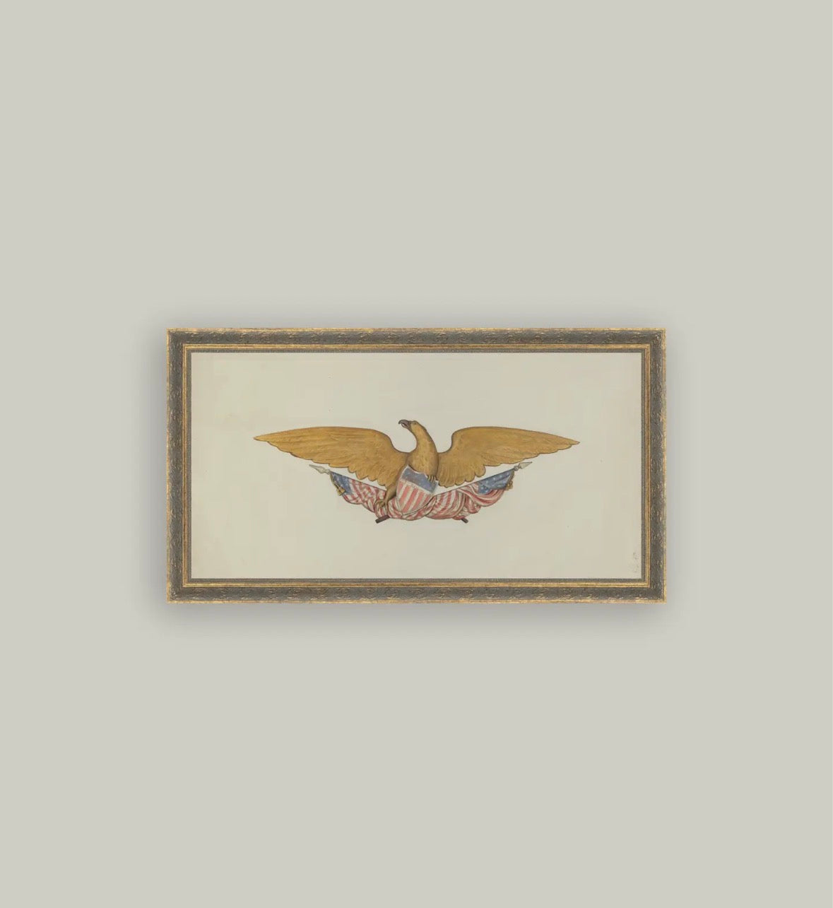 Federal Crest Framed Art 12x7