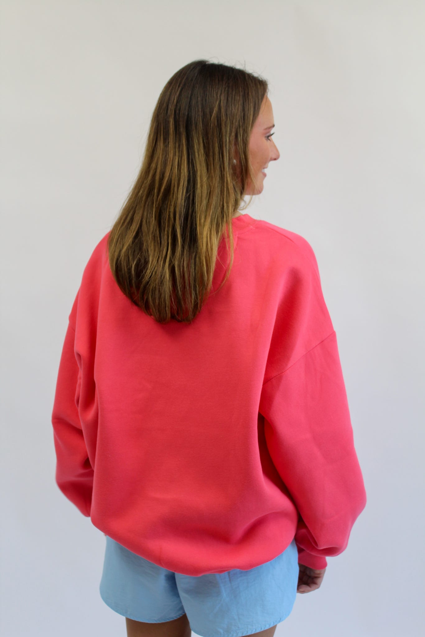 Lulu Mac Sweatshirt Coral/Mint Puff