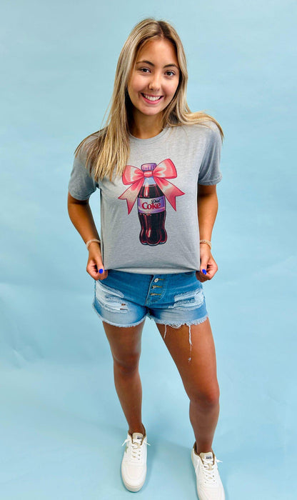 Coquette Pink Bow Soda Tees