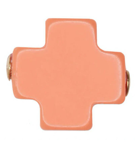 Signature Cross Stud - Coral