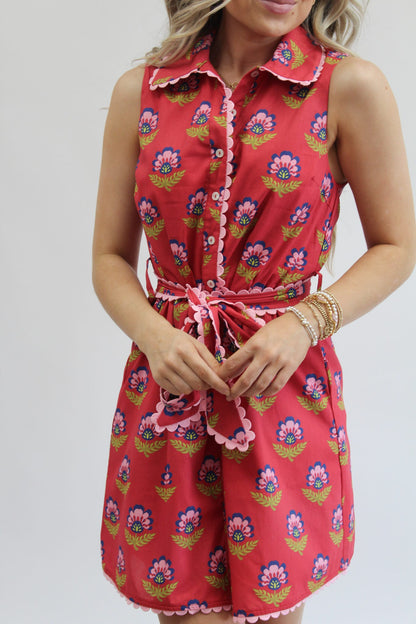 Falling for Florals Scalloped Mini Dress