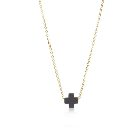 16" Signature Cross Charm Necklace