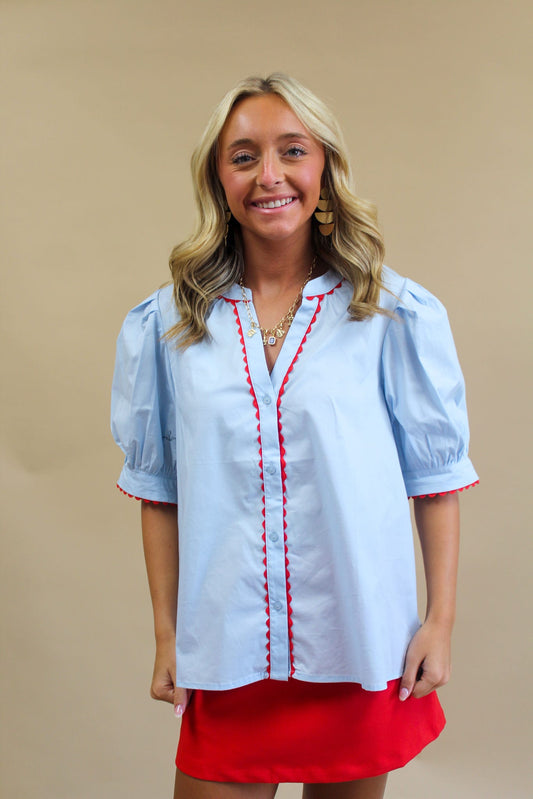 Top Elaine Light Blue