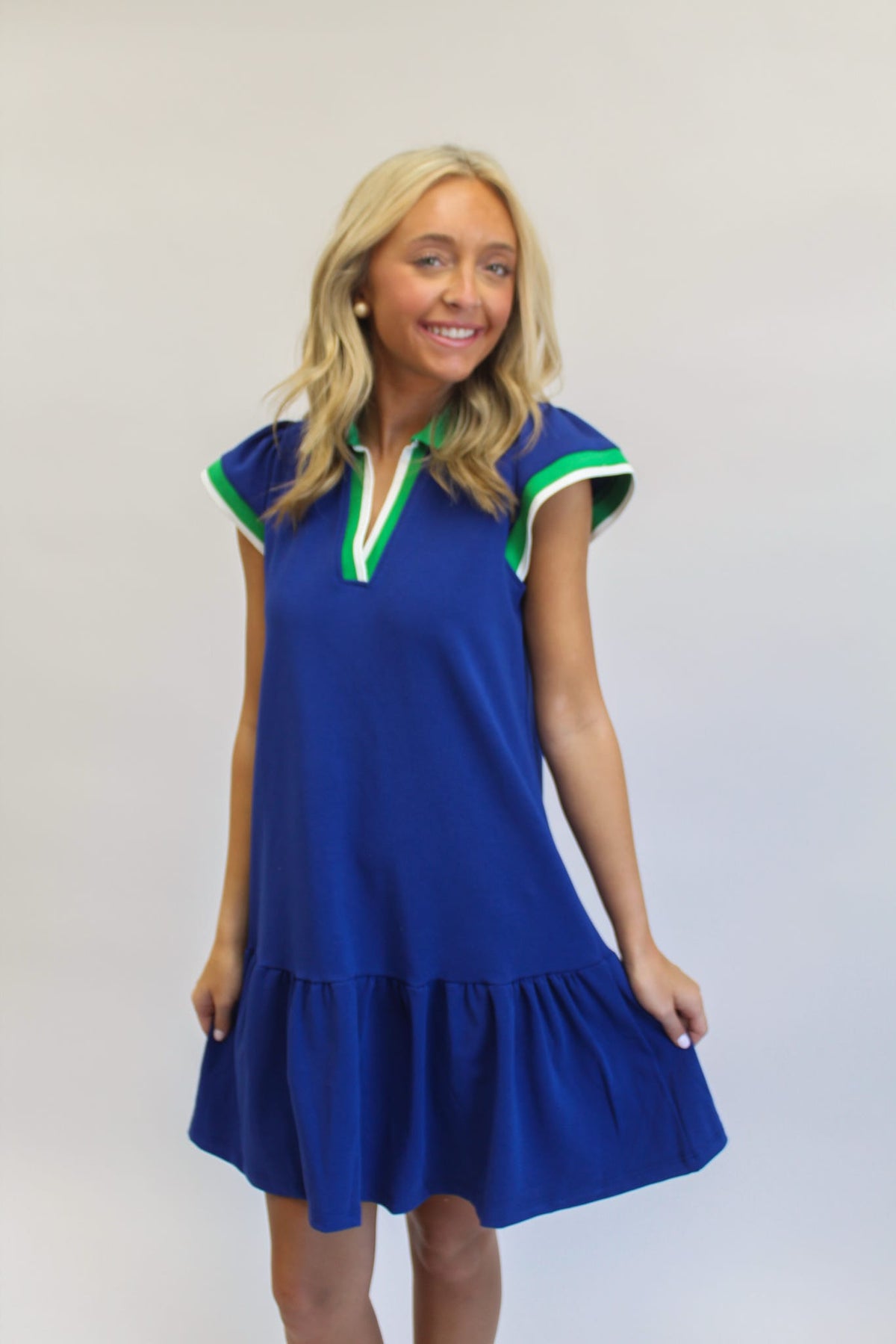 Dress Carissa Navy/Green