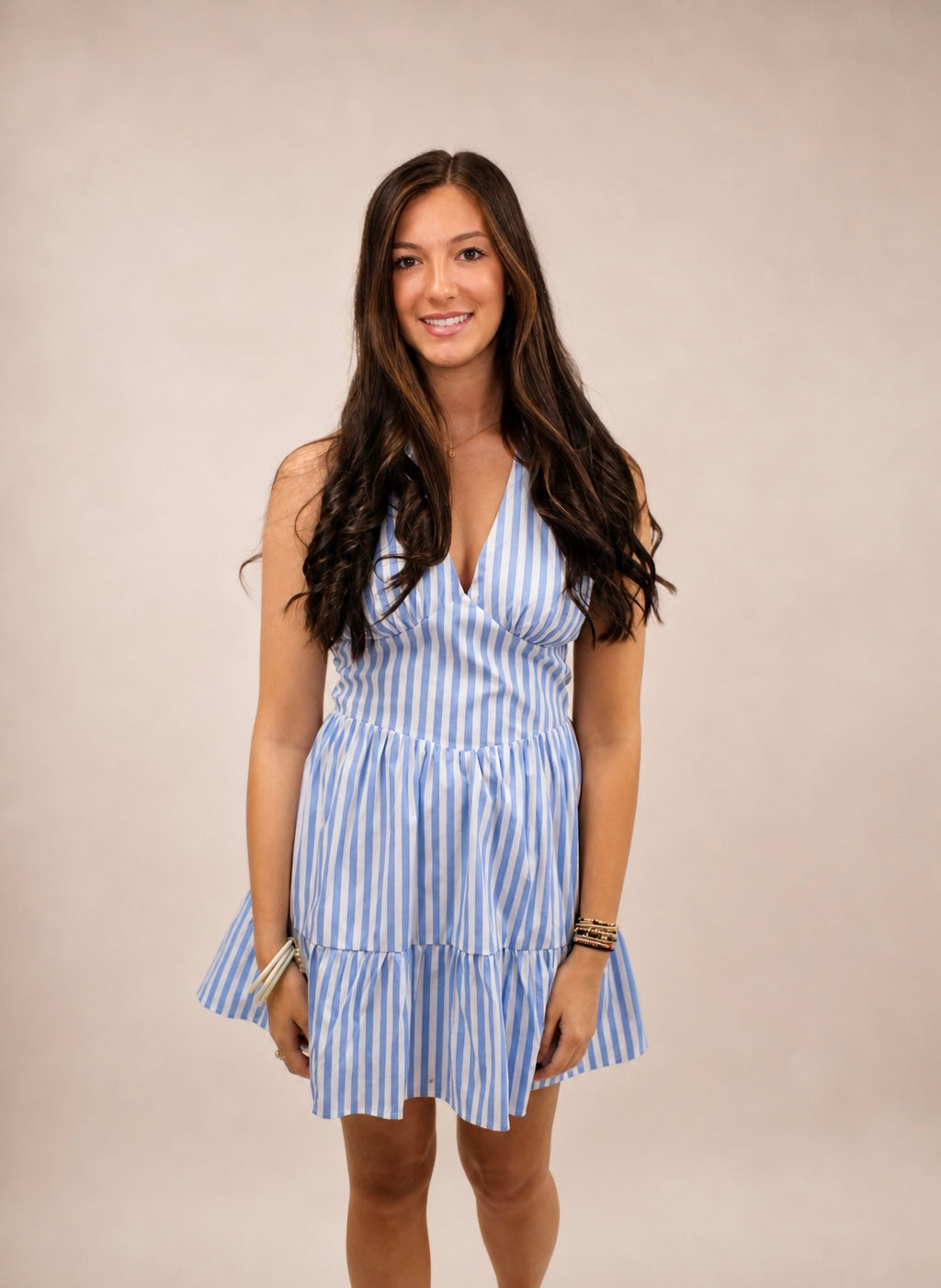 Lila Halter Dress - Blue