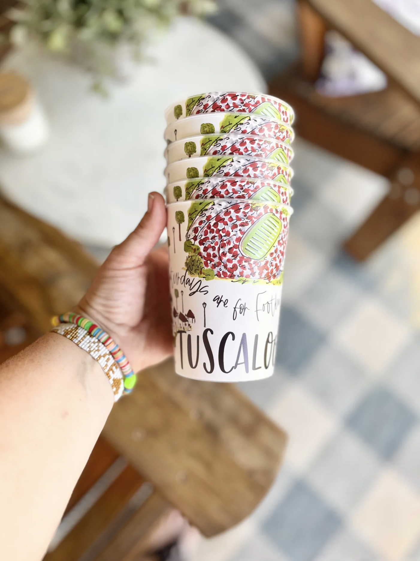 Reusable College Town Cup - Set of 6