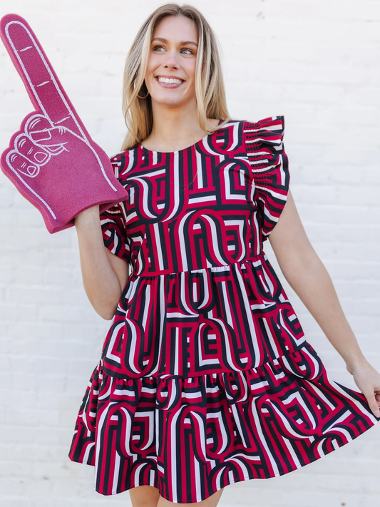 Dress Everly Touchdown Garnet/Black