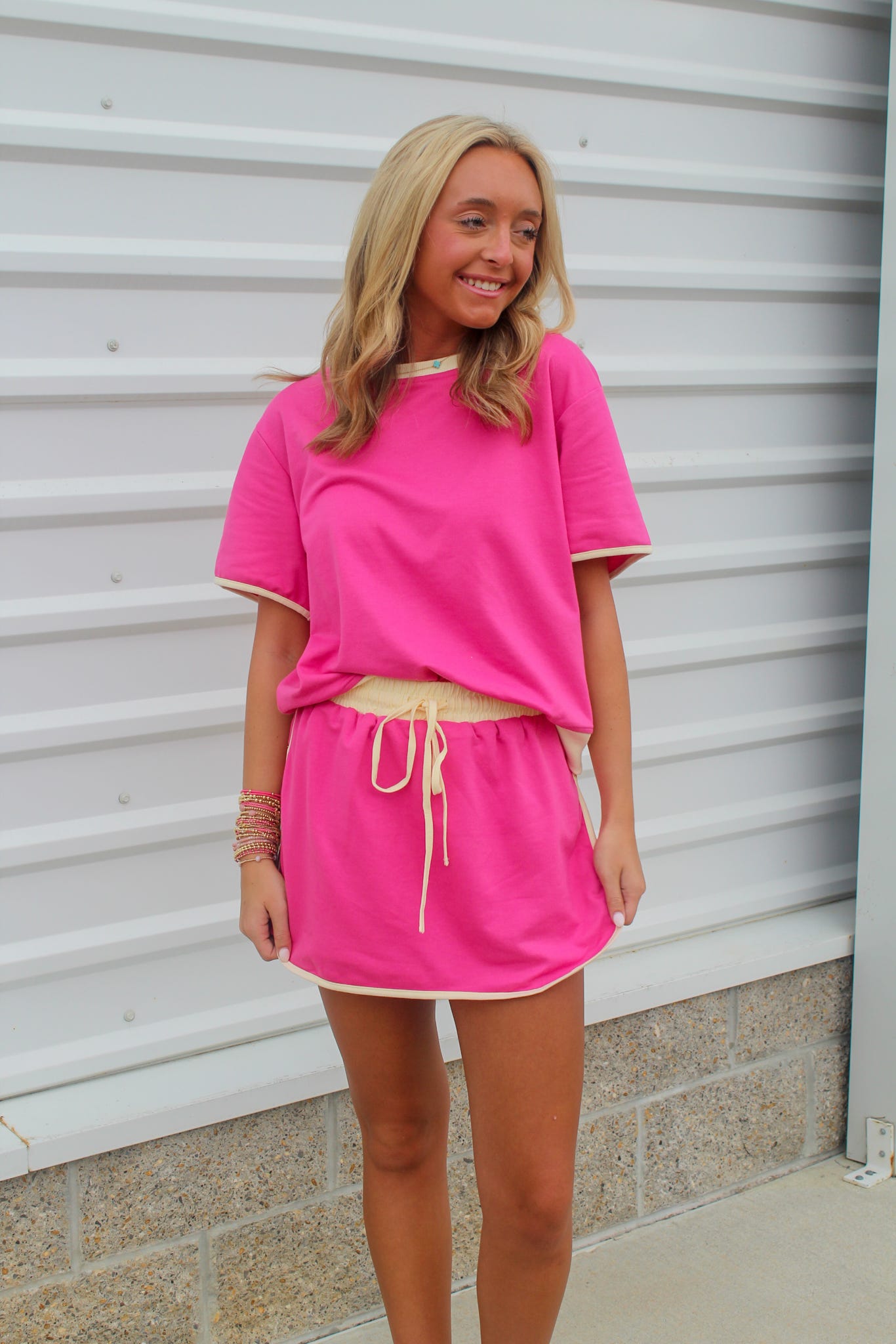 Raspberry Beret' Shorts Set