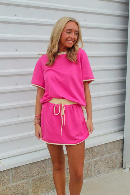 Raspberry Beret' Shorts Set