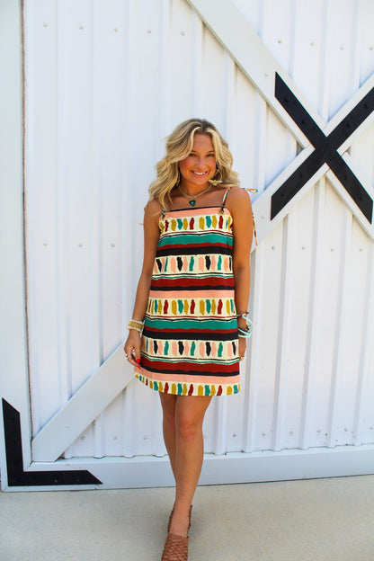 Ethnic Clash Mini Dress