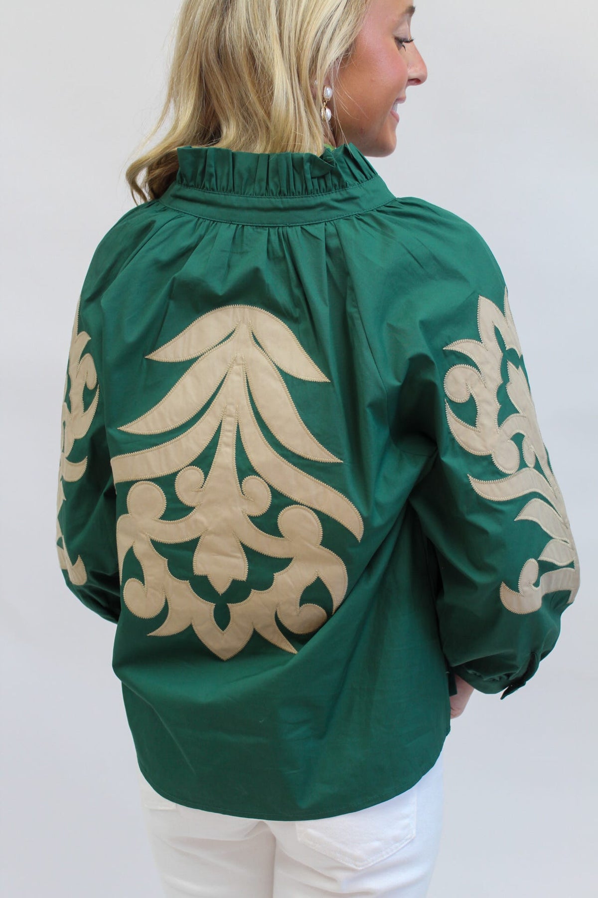 Royal Scroll Long Sleeve Top