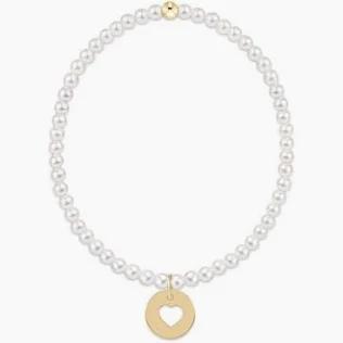 Classic Pearl 3mm Love Disc Bracelet
