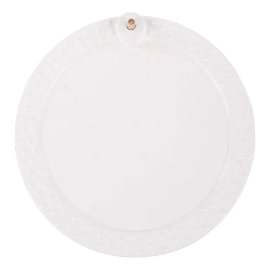 White Round Platter