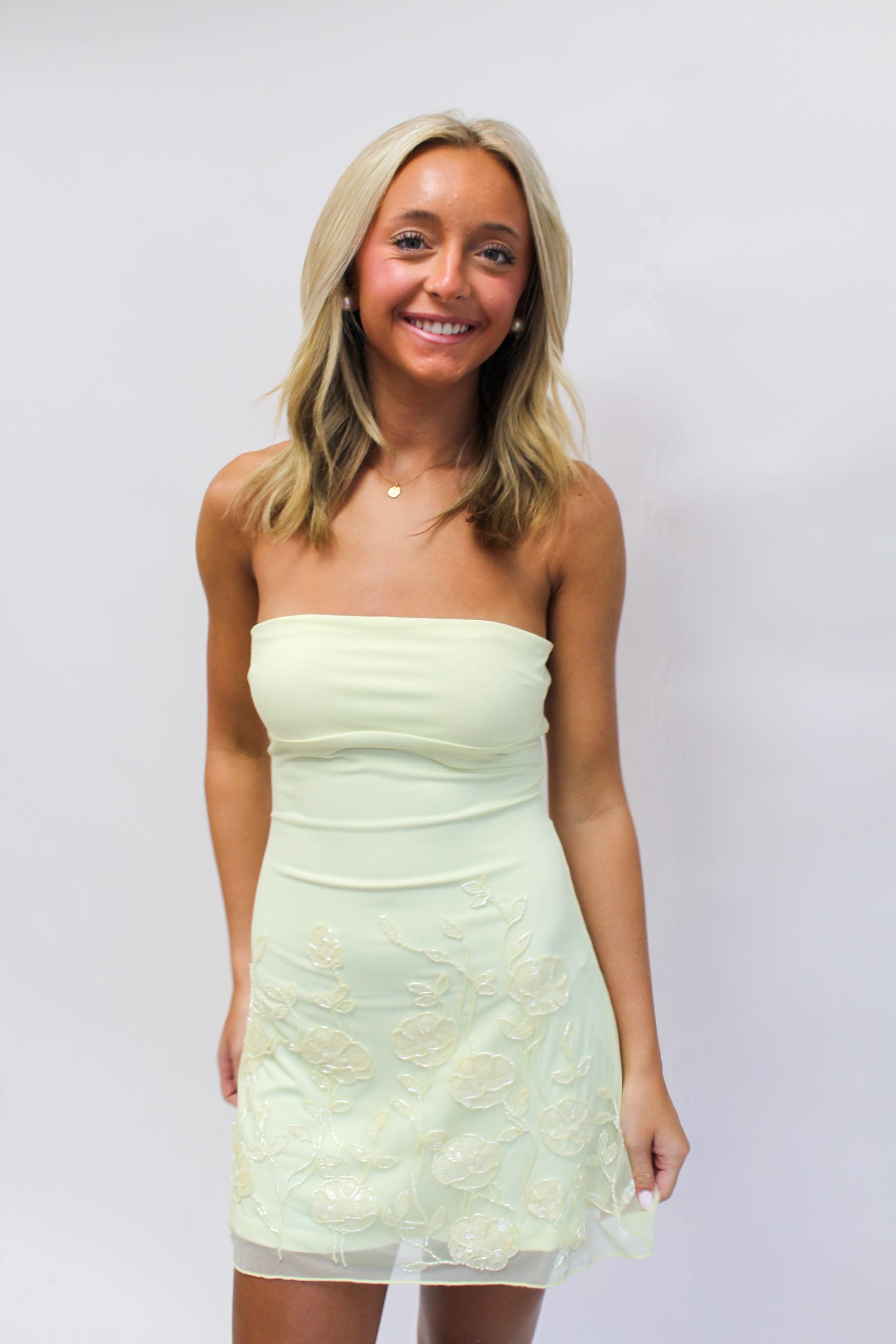 Buttercream Bloom Mini Dress