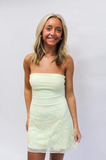 Buttercream Bloom Mini Dress