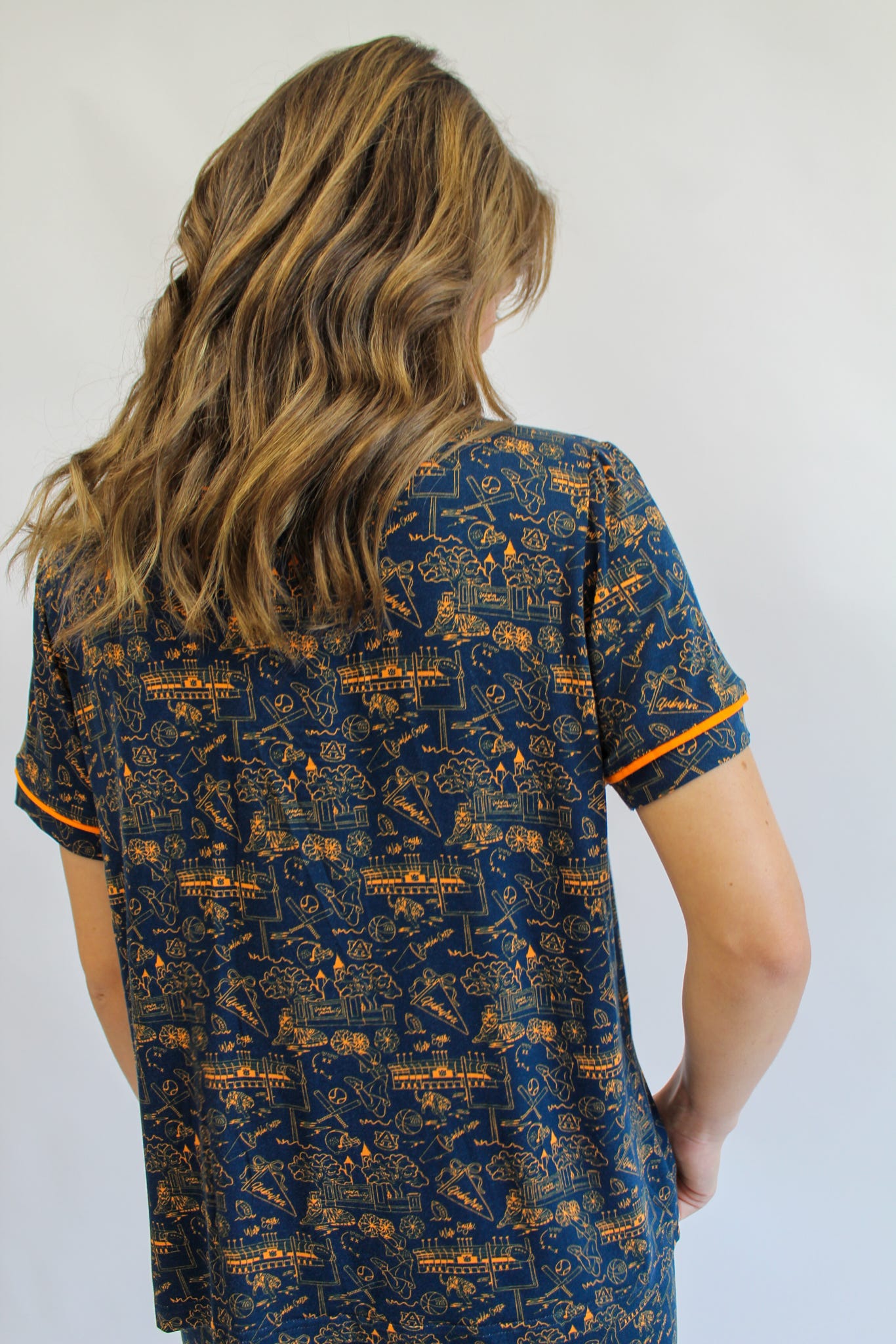 Team Toile Auburn Charlotte Pajama Pant Set