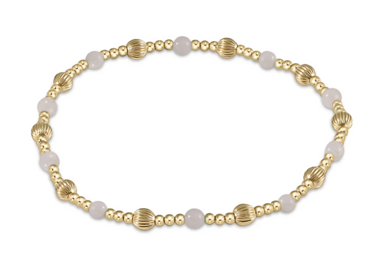 Dignity Sincerity Pattern 4mm Bead Bracelet - Moonstone