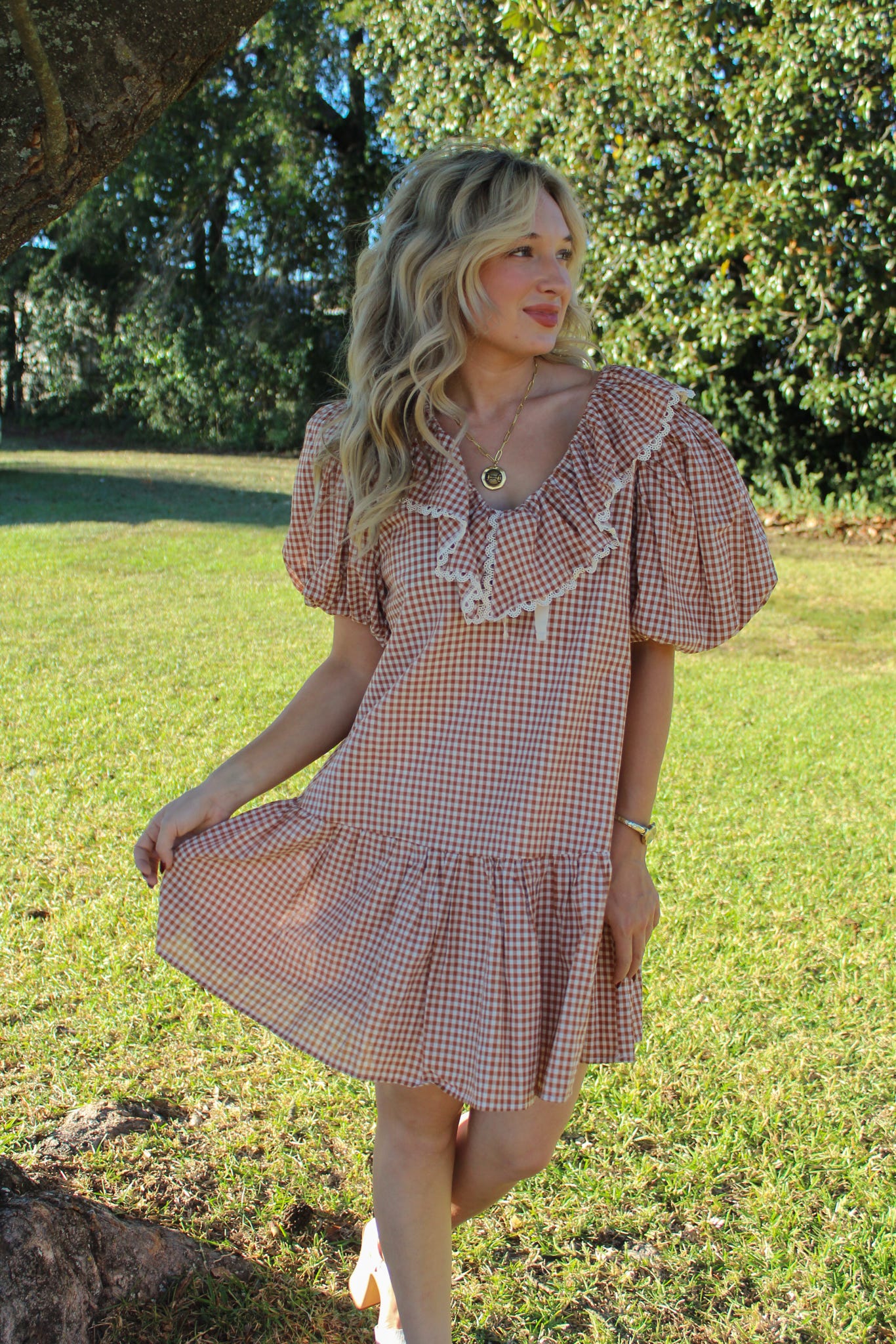 Wren Gingham Mini Dress