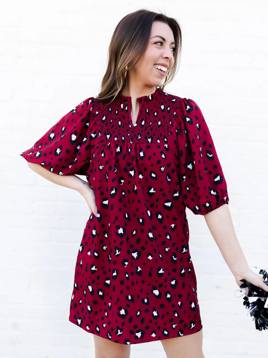 Dress Amelia Party Animal Garnet/Black