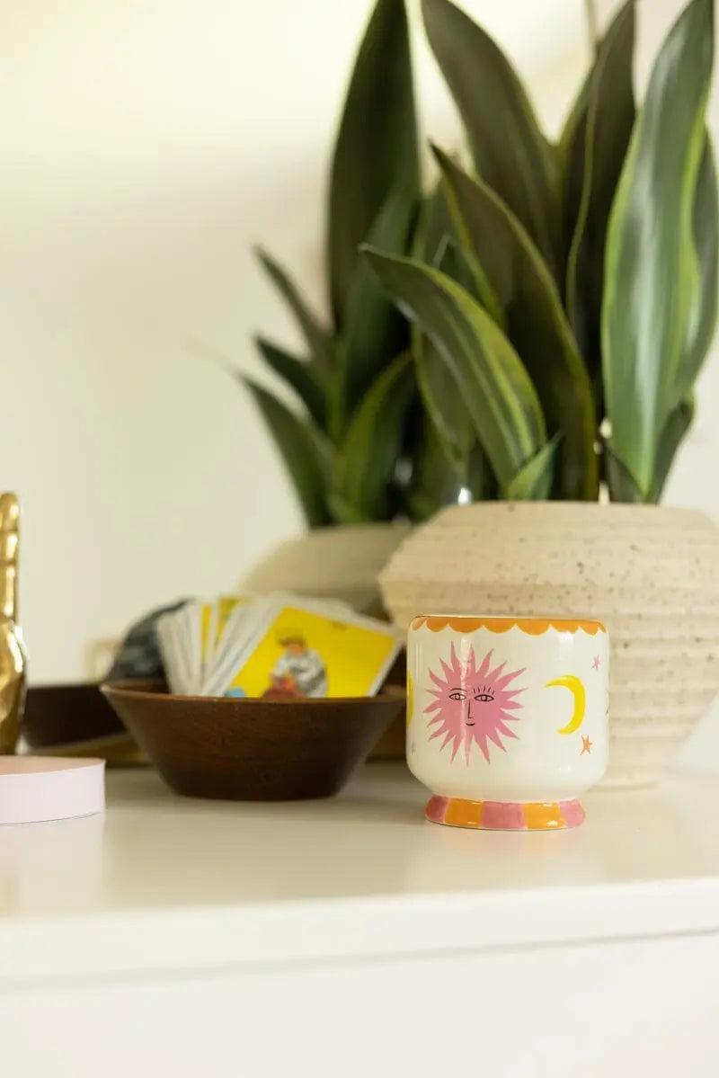 A Depo 8 Oz Handpainted "Sun" Ceramic - Orange Blossom