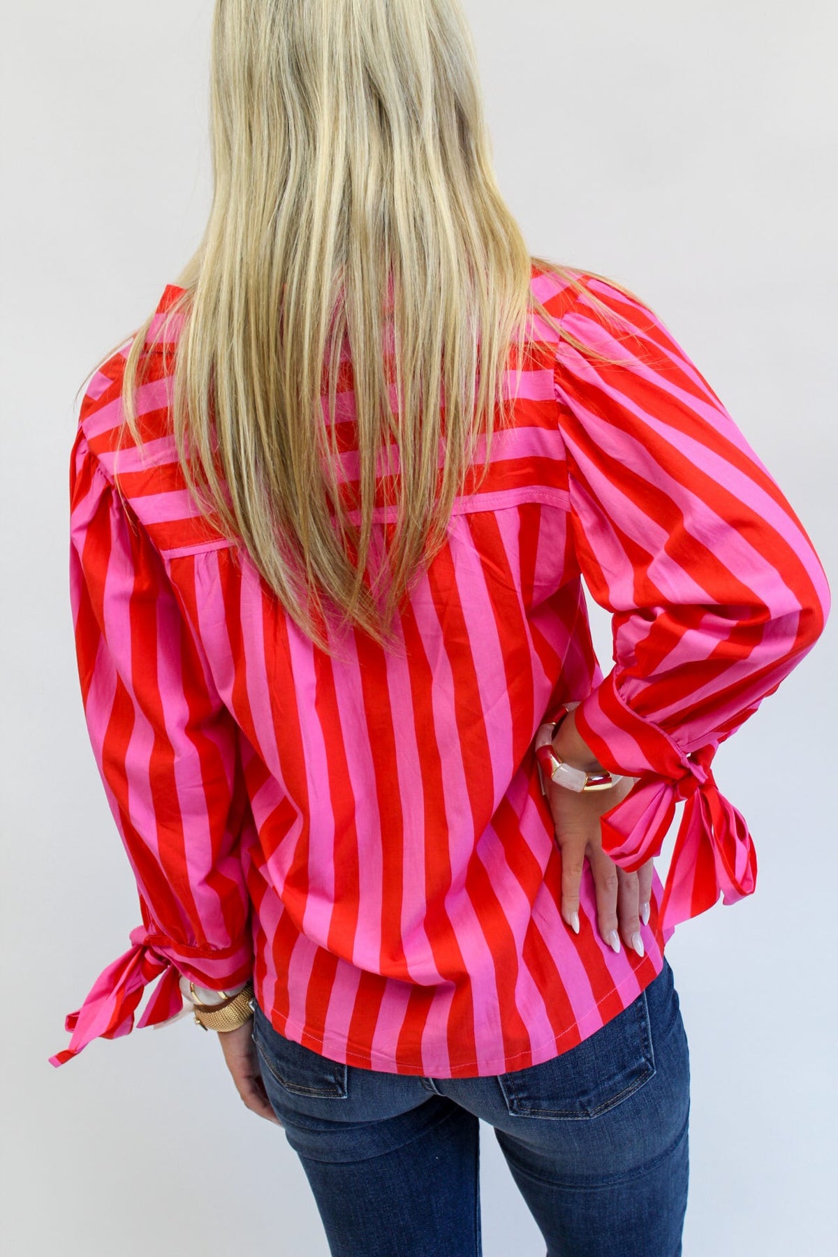 Love Struck Stripe Button Up Top
