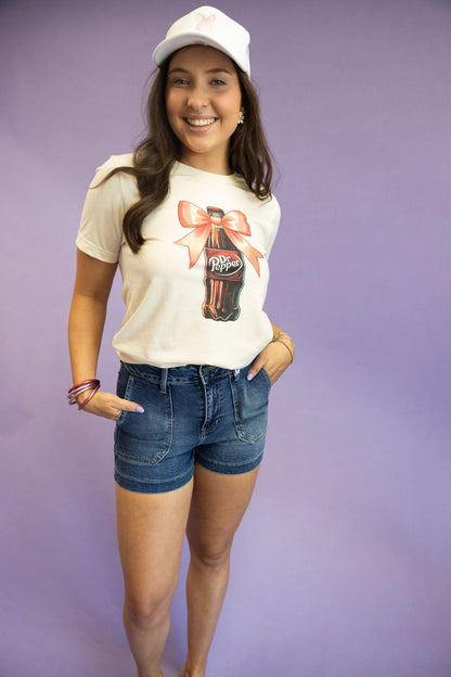 Coquette Pink Bow Soda Tees