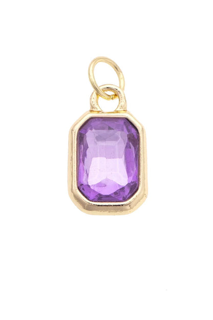 Emerald Cut Rhinestone Charms
