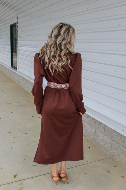 Effortlessly In Love Brown Maxi Dress