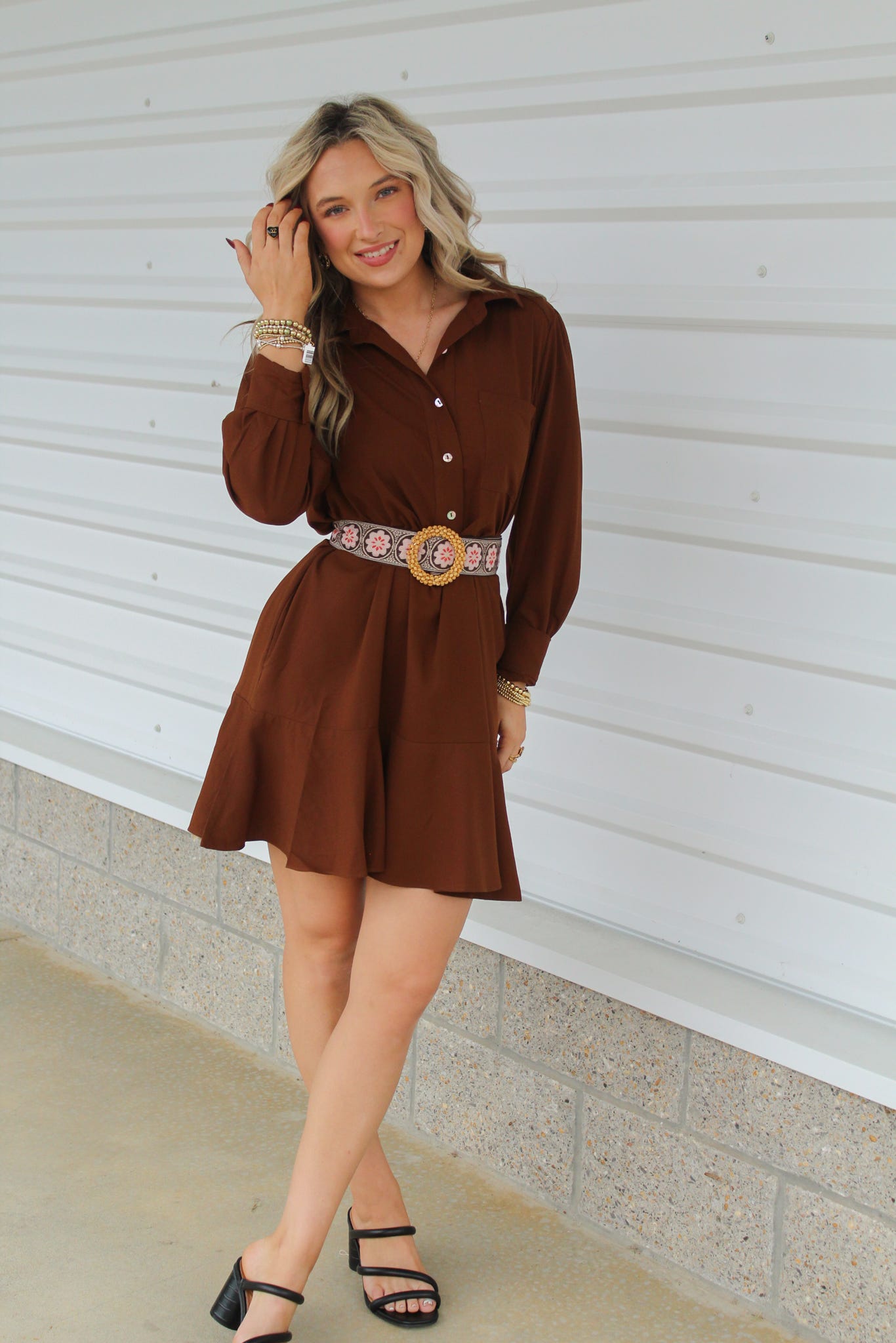 Who's That Girl Brown Dress