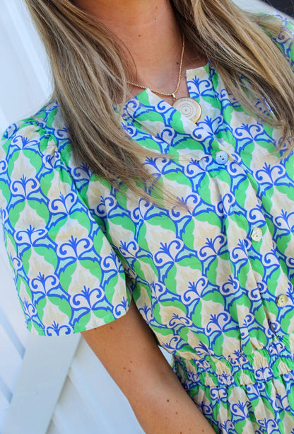 Hellenic Petals Maxi Dress by Meet Me in Santorini