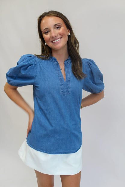 Lainey Chambray Top