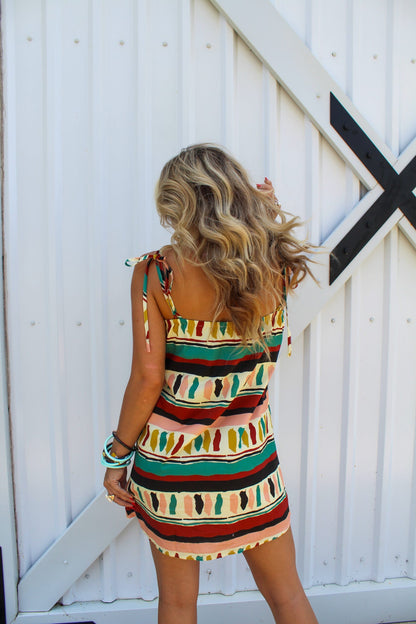 Ethnic Clash Mini Dress