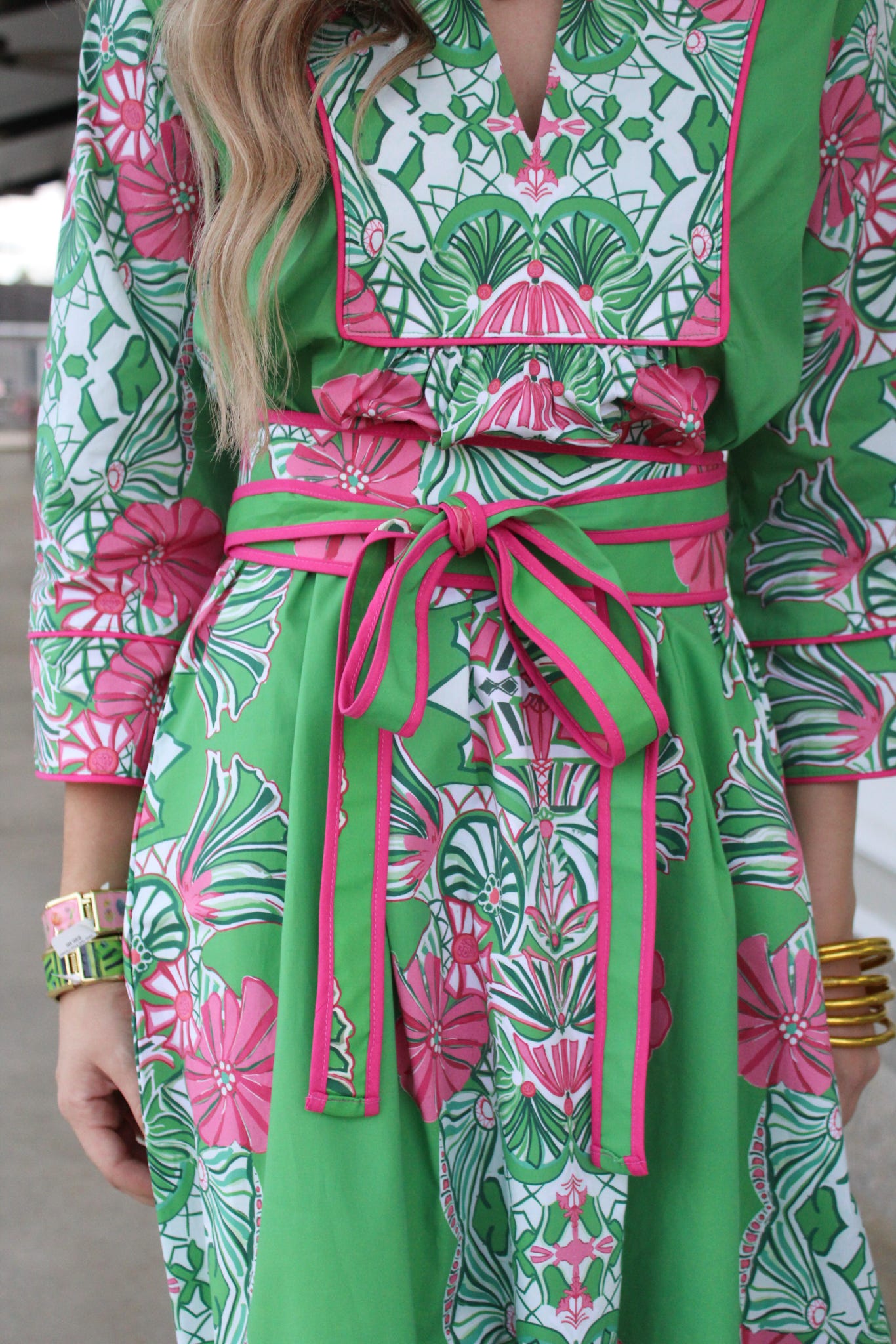 Jade Garden Deb Long Dress and Add on Obi Sash Option