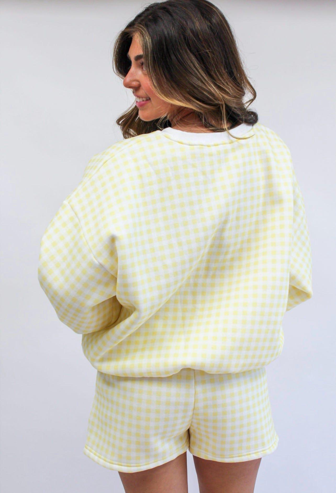 Sweet Talk Gingham Stripe Set - Yellow