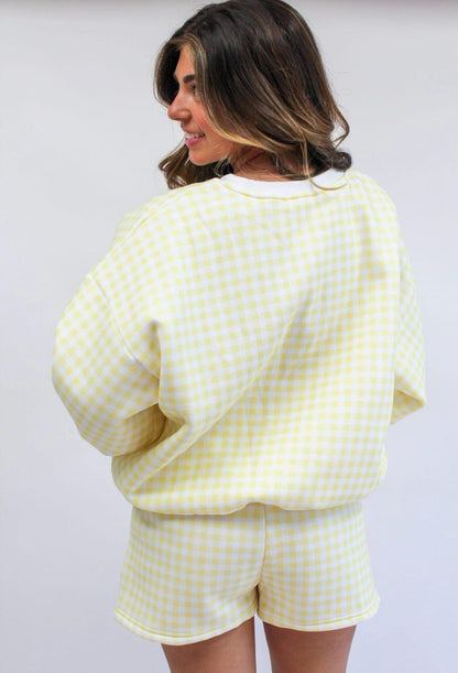 Sweet Talk Gingham Stripe Set - Yellow