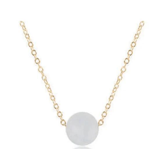 16" Necklace Gold - Admire Aquamarine