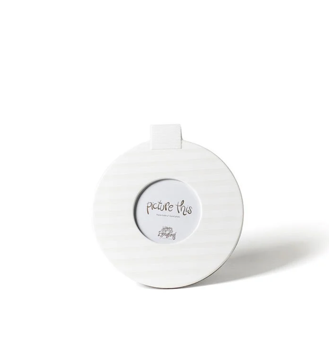 White Medium Stripe Mini 8.5 Round Frame