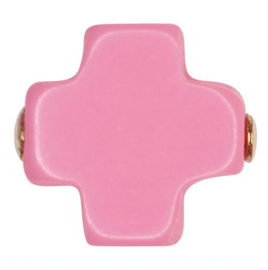 egirl 14" Necklace Gold - Signature Cross Bright Pink