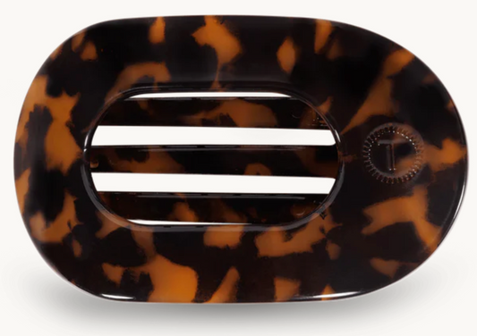 Tortoise Medium Flat Round Clip