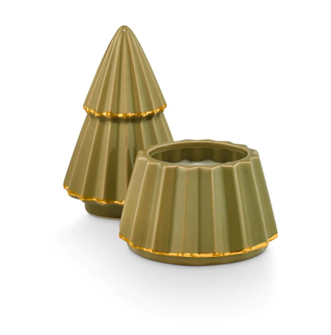 Fresh Balsam Ceramic Christmas Tree Candle